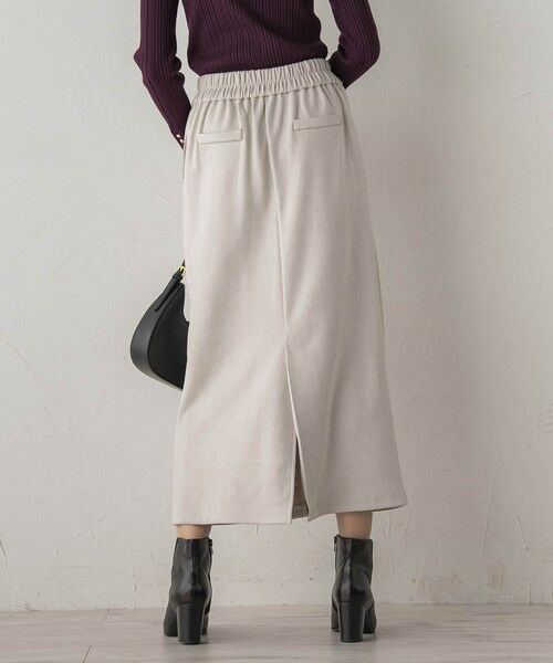 Droite lautreamont / ドロワットロートレアモン ミニ・ひざ丈スカート | スエードフロント切替えナロースカート≪手洗い可能≫ | 詳細12