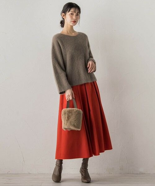 Droite lautreamont / ドロワットロートレアモン ミニ・ひざ丈スカート | タフタタックスカート≪洗濯機で洗える≫ | 詳細12