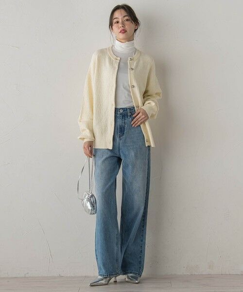 Droite lautreamont / ドロワットロートレアモン カーディガン・ボレロ | フクレジャガードニットカーディガン≪手洗い可能≫ | 詳細4