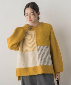 Droite lautreamont / ドロワットロートレアモン ニット・セーター | シャギージャガード切替えニット≪手洗い可能≫