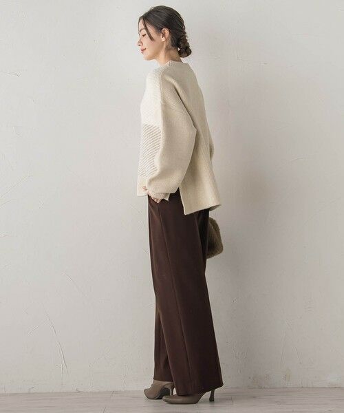 Droite lautreamont / ドロワットロートレアモン ニット・セーター | シャギージャガード切替えニット≪手洗い可能≫ | 詳細6