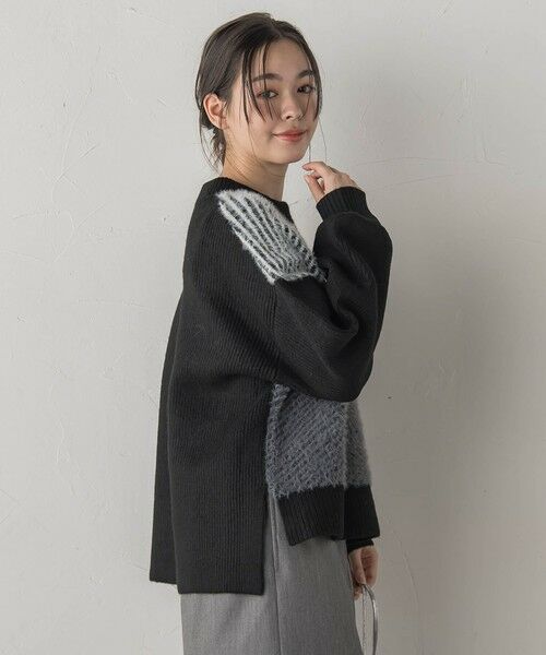 Droite lautreamont / ドロワットロートレアモン ニット・セーター | シャギージャガード切替えニット≪手洗い可能≫ | 詳細10