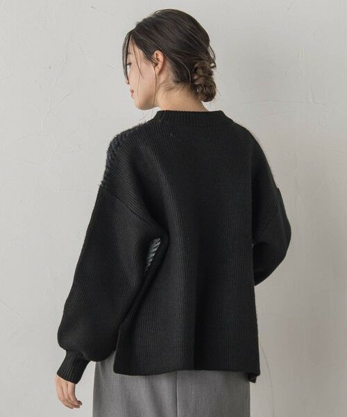 Droite lautreamont / ドロワットロートレアモン ニット・セーター | シャギージャガード切替えニット≪手洗い可能≫ | 詳細11