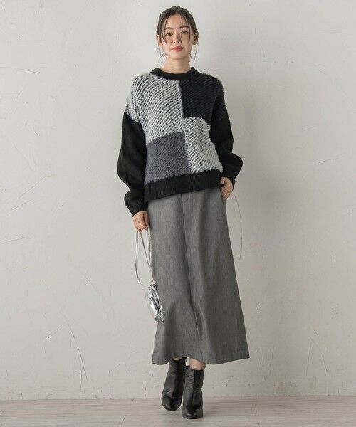 Droite lautreamont / ドロワットロートレアモン ニット・セーター | シャギージャガード切替えニット≪手洗い可能≫ | 詳細13