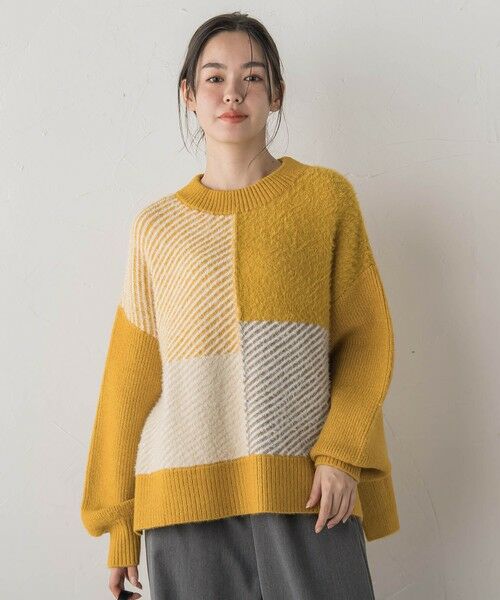 Droite lautreamont / ドロワットロートレアモン ニット・セーター | シャギージャガード切替えニット≪手洗い可能≫ | 詳細18