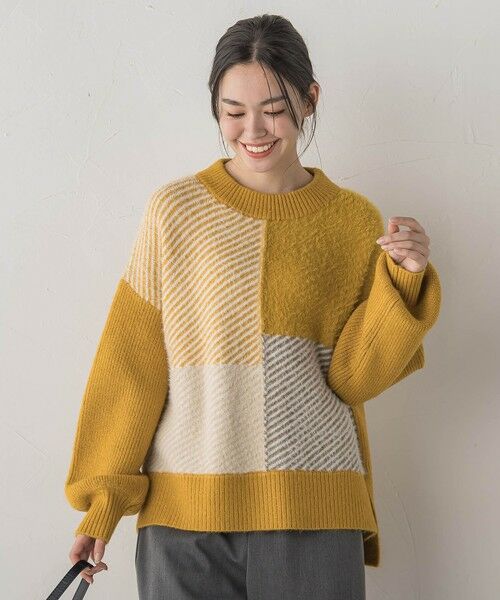 Droite lautreamont / ドロワットロートレアモン ニット・セーター | シャギージャガード切替えニット≪手洗い可能≫ | 詳細21