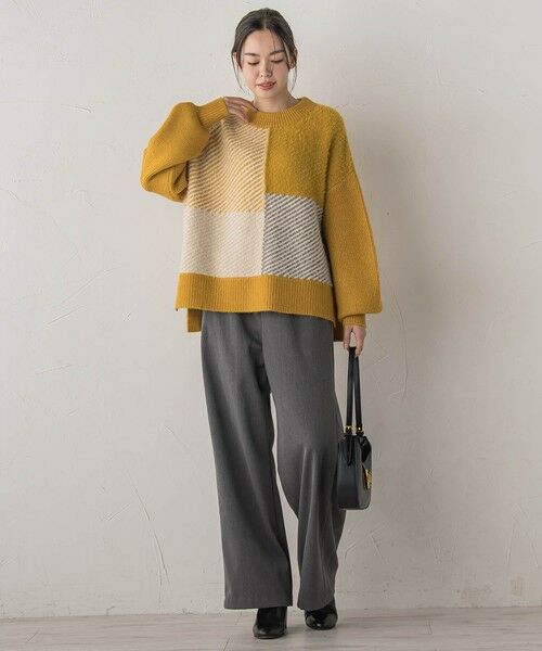 Droite lautreamont / ドロワットロートレアモン ニット・セーター | シャギージャガード切替えニット≪手洗い可能≫ | 詳細25