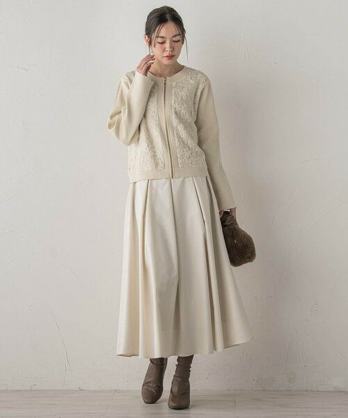 Droite lautreamont / ドロワットロートレアモン ニット・セーター | オーガンジー刺繍ミラノリブブルゾン≪手洗い可能≫ | 詳細3