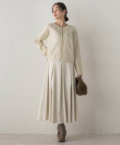 Droite lautreamont / ドロワットロートレアモン ニット・セーター | オーガンジー刺繍ミラノリブブルゾン≪手洗い可能≫ | 詳細4