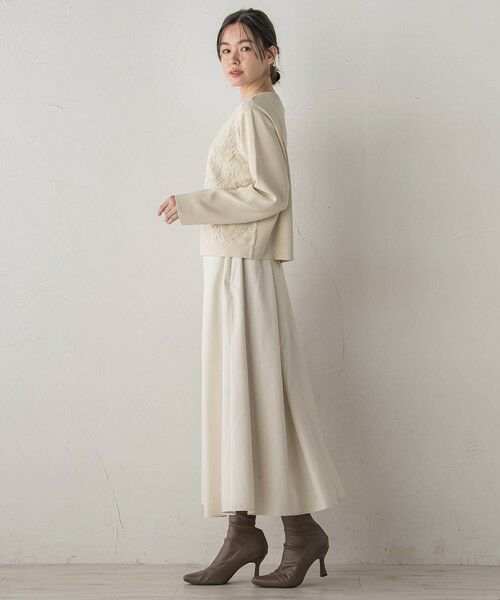 Droite lautreamont / ドロワットロートレアモン ニット・セーター | オーガンジー刺繍ミラノリブブルゾン≪手洗い可能≫ | 詳細5