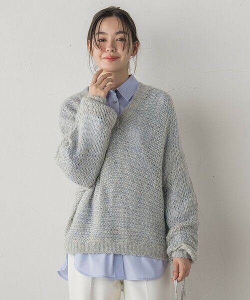 Droite lautreamont / ドロワットロートレアモン ニット・セーター | 【WEB限定】モヘヤラメVネックショートプルオーバー≪手洗い可能≫ | 詳細2