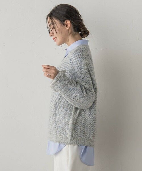 Droite lautreamont / ドロワットロートレアモン ニット・セーター | 【WEB限定】モヘヤラメVネックショートプルオーバー≪手洗い可能≫ | 詳細3