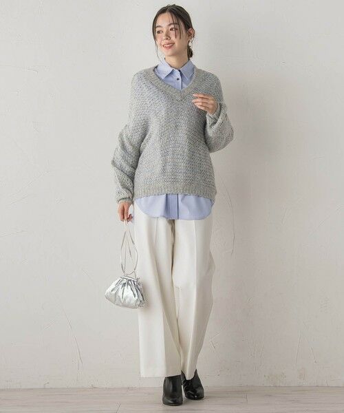 Droite lautreamont / ドロワットロートレアモン ニット・セーター | 【WEB限定】モヘヤラメVネックショートプルオーバー≪手洗い可能≫ | 詳細6