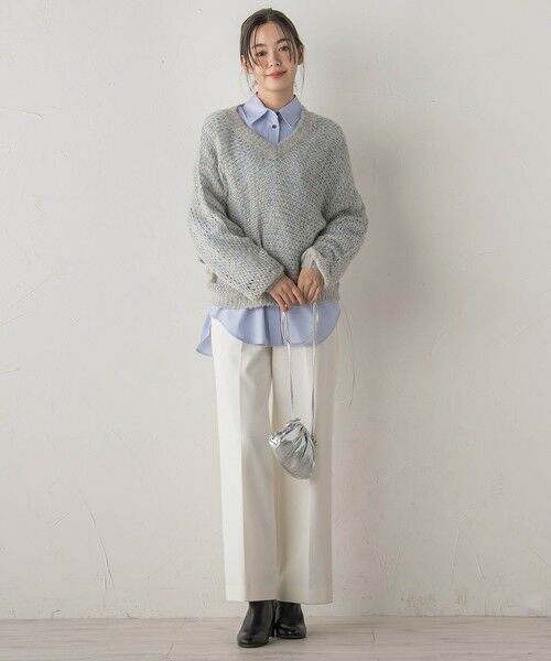 Droite lautreamont / ドロワットロートレアモン ニット・セーター | 【WEB限定】モヘヤラメVネックショートプルオーバー≪手洗い可能≫ | 詳細8