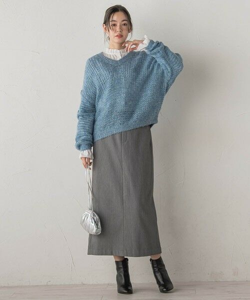 Droite lautreamont / ドロワットロートレアモン ニット・セーター | 【WEB限定】モヘヤラメVネックショートプルオーバー≪手洗い可能≫ | 詳細15