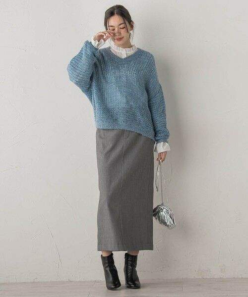 Droite lautreamont / ドロワットロートレアモン ニット・セーター | 【WEB限定】モヘヤラメVネックショートプルオーバー≪手洗い可能≫ | 詳細18