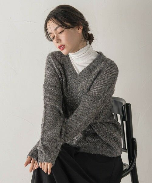 Droite lautreamont / ドロワットロートレアモン ニット・セーター | 【WEB限定】モヘヤラメVネックショートプルオーバー≪手洗い可能≫ | 詳細26