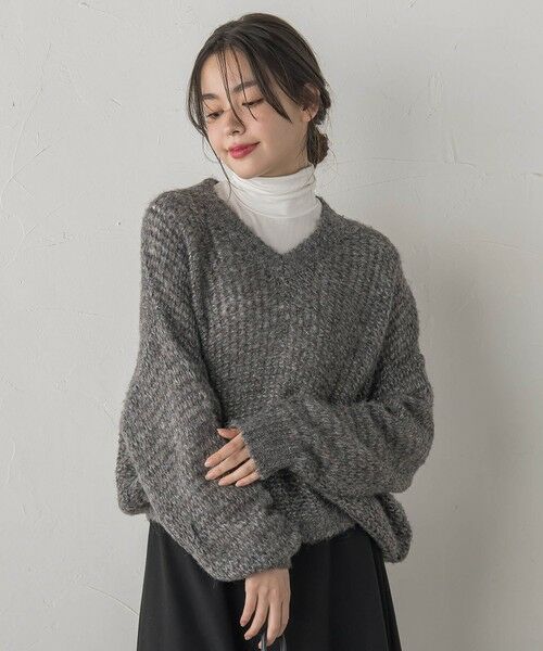 Droite lautreamont / ドロワットロートレアモン ニット・セーター | 【WEB限定】モヘヤラメVネックショートプルオーバー≪手洗い可能≫ | 詳細27