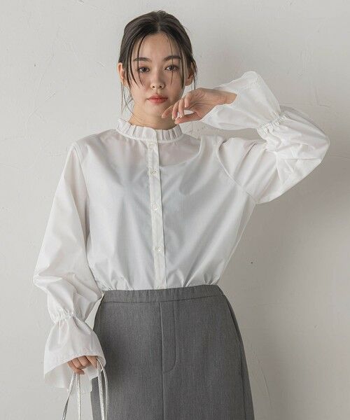 Droite lautreamont / ドロワットロートレアモン シャツ・ブラウス | 襟フリルブラウス≪洗濯機で洗える≫ | 詳細1