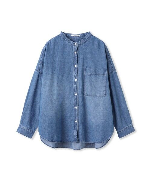 Droite lautreamont / ドロワットロートレアモン シャツ・ブラウス | バンドカラーデニムシャツ≪洗濯機で洗える≫ | 詳細7