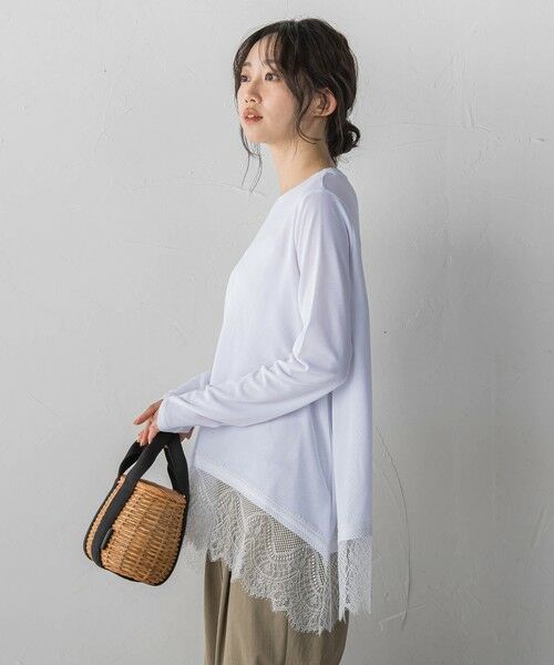 Droite lautreamont / ドロワットロートレアモン カットソー | 裾レーストップス≪手洗い可能≫ | 詳細1