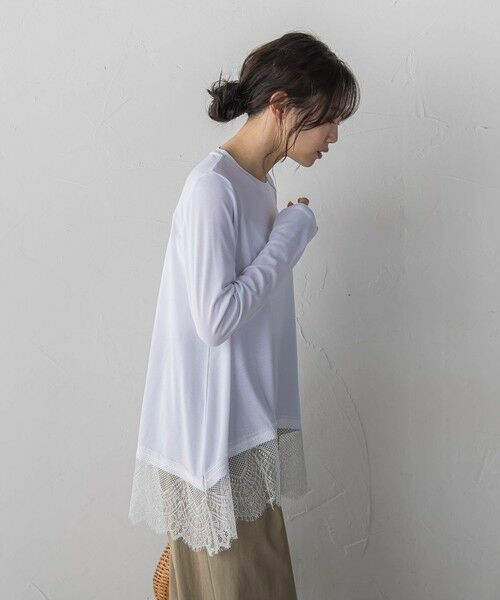 Droite lautreamont / ドロワットロートレアモン カットソー | 裾レーストップス≪手洗い可能≫ | 詳細3