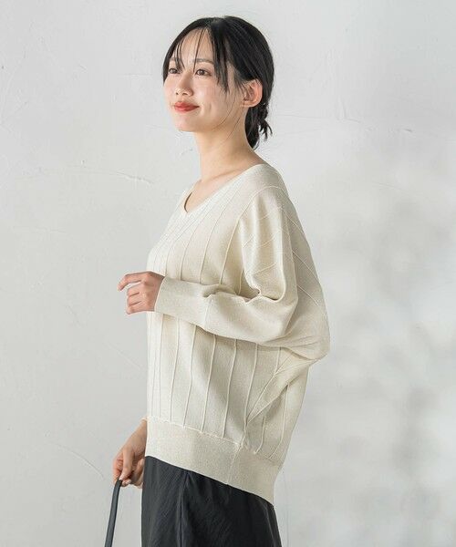 Droite lautreamont / ドロワットロートレアモン ニット・セーター | ラメドルマンVネックニット | 詳細3