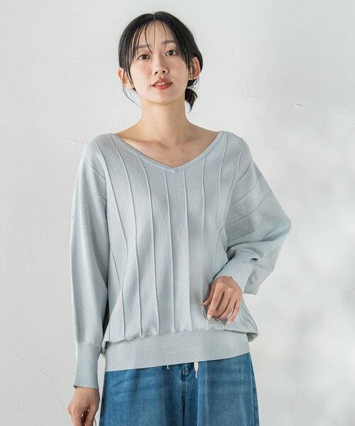 Droite lautreamont / ドロワットロートレアモン ニット・セーター | ラメドルマンVネックニット | 詳細9