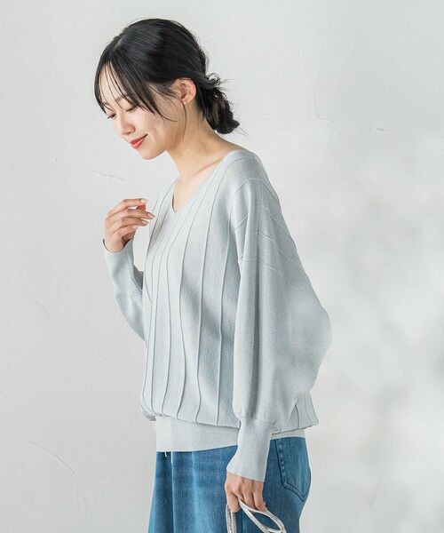 Droite lautreamont / ドロワットロートレアモン ニット・セーター | ラメドルマンVネックニット | 詳細10