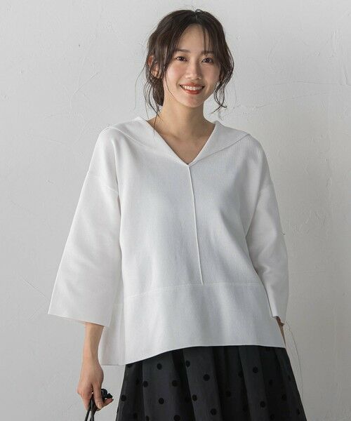 Droite lautreamont / ドロワットロートレアモン ニット・セーター | セーラーカラーニット（オフホワイト）