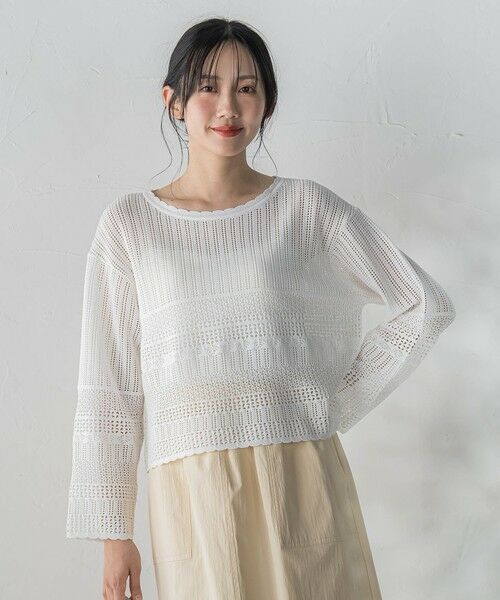 Droite lautreamont / ドロワットロートレアモン ニット・セーター | レース柄ニット | 詳細1