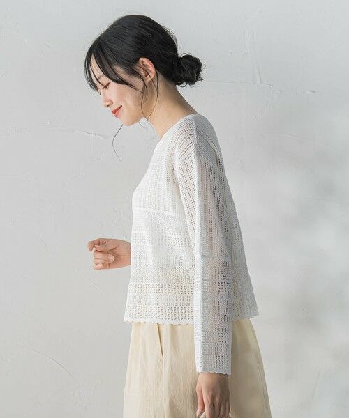 Droite lautreamont / ドロワットロートレアモン ニット・セーター | レース柄ニット | 詳細2