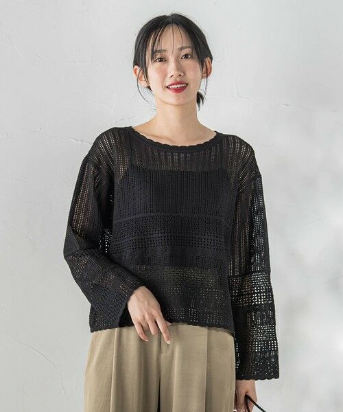 Droite lautreamont / ドロワットロートレアモン ニット・セーター | レース柄ニット | 詳細9