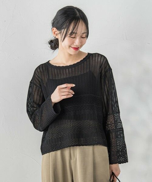 Droite lautreamont / ドロワットロートレアモン ニット・セーター | レース柄ニット | 詳細10