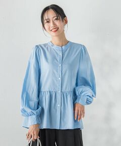 Droite lautreamont / ドロワットロートレアモン シャツ・ブラウス | 2WAYシアーペプラムシャツ