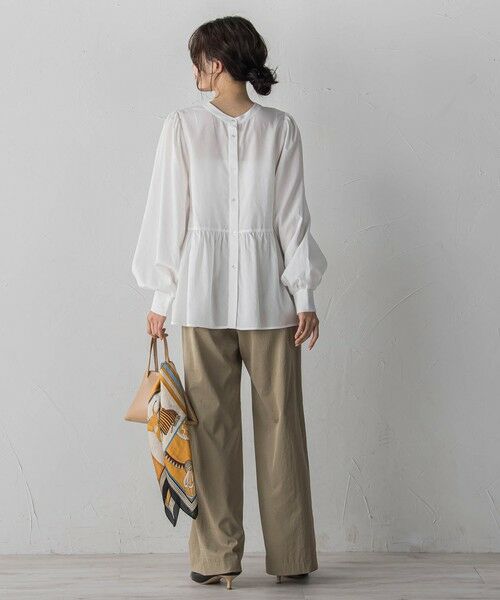 Droite lautreamont / ドロワットロートレアモン シャツ・ブラウス | 2WAYシアーペプラムシャツ | 詳細6