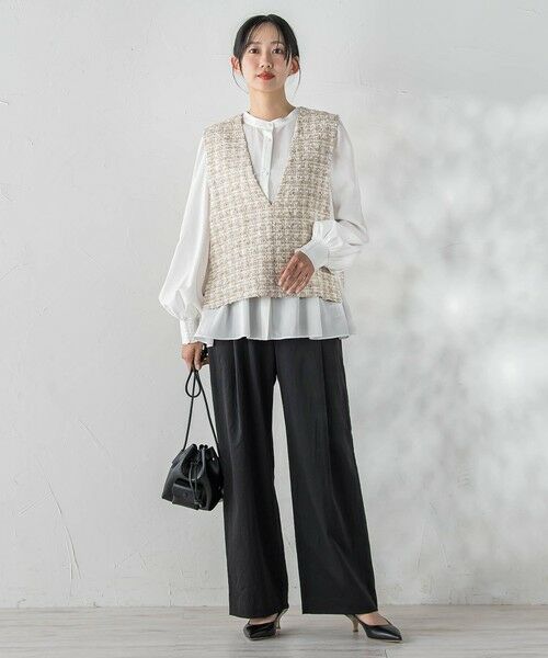 Droite lautreamont / ドロワットロートレアモン シャツ・ブラウス | 2WAYシアーペプラムシャツ | 詳細8