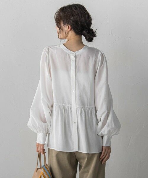 Droite lautreamont / ドロワットロートレアモン シャツ・ブラウス | 2WAYシアーペプラムシャツ | 詳細3