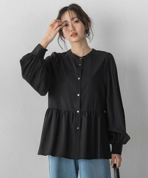 Droite lautreamont / ドロワットロートレアモン シャツ・ブラウス | 2WAYシアーペプラムシャツ | 詳細9