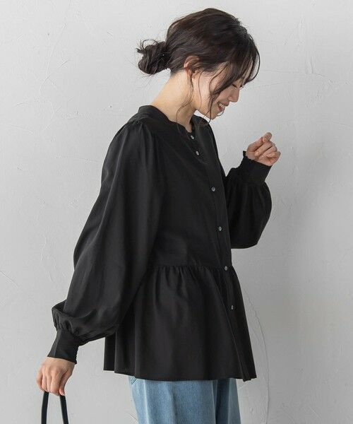 Droite lautreamont / ドロワットロートレアモン シャツ・ブラウス | 2WAYシアーペプラムシャツ | 詳細11