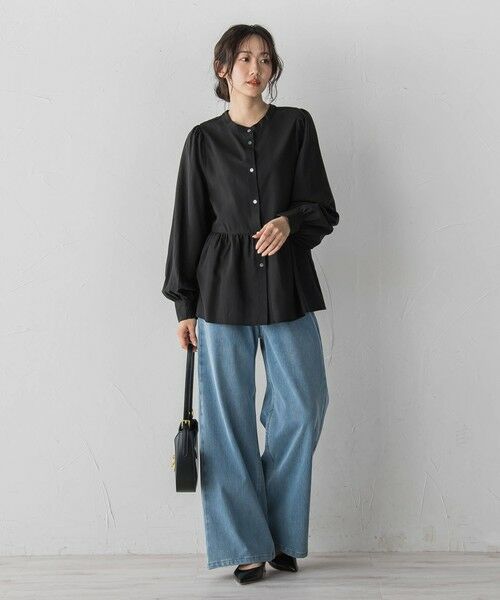 Droite lautreamont / ドロワットロートレアモン シャツ・ブラウス | 2WAYシアーペプラムシャツ | 詳細16