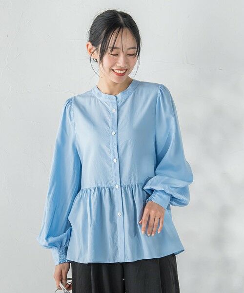 Droite lautreamont / ドロワットロートレアモン シャツ・ブラウス | 2WAYシアーペプラムシャツ | 詳細17