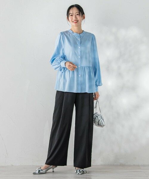 Droite lautreamont / ドロワットロートレアモン シャツ・ブラウス | 2WAYシアーペプラムシャツ | 詳細20