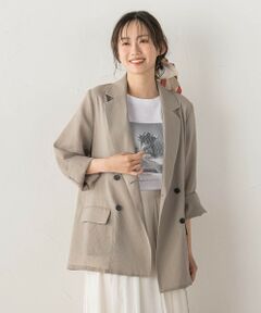 Droite lautreamont / ドロワットロートレアモン テーラードジャケット | シアー麻調合繊ジャケット