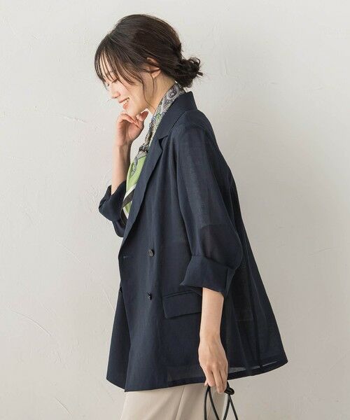 Droite lautreamont / ドロワットロートレアモン テーラードジャケット | シアー麻調合繊ジャケット | 詳細2