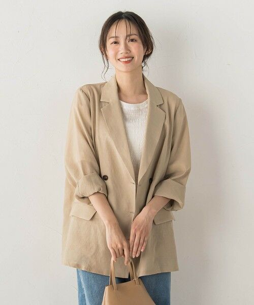 Droite lautreamont / ドロワットロートレアモン テーラードジャケット | シアー麻調合繊ジャケット | 詳細13