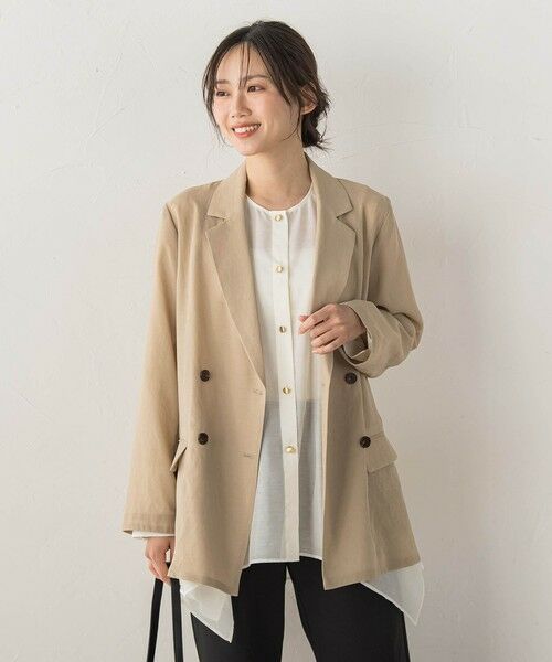 Droite lautreamont / ドロワットロートレアモン テーラードジャケット | シアー麻調合繊ジャケット | 詳細7