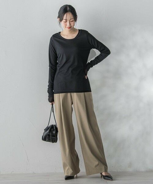 Droite lautreamont / ドロワットロートレアモン カットソー | シアーフライス×チュールレイヤードプルオーバー | 詳細20