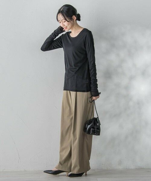 Droite lautreamont / ドロワットロートレアモン カットソー | シアーフライス×チュールレイヤードプルオーバー | 詳細21