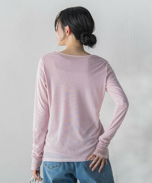 Droite lautreamont / ドロワットロートレアモン カットソー | シアーフライス×チュールレイヤードプルオーバー | 詳細25